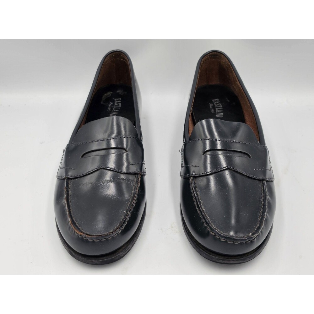 Eastland Classic II Women’s Leather Penny Loafers Shoes Size 10 Navy Blue